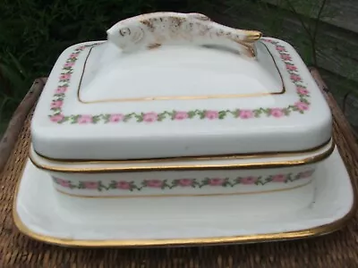 Buy Hammersley & Co China Sardine Dish Box, Rose C1920 Stunning Condition Vintage A1 • 25£