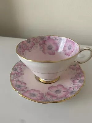 Buy Rare Paragon “Cosmea”  1930's Pink Floral Tea Cup And Saucer • 52.50£