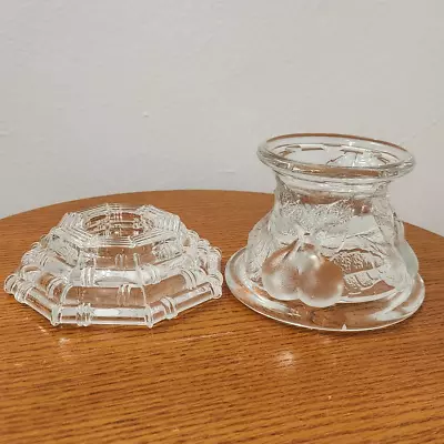 Buy Cut Glass Candlestick Holders Set Of 2 Antique Glass Candle Holders • 15.16£