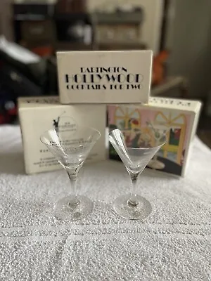 Buy 7 X Vintage Retro Dartington Lead Crystal Martini Hollywood Cocktail Glass FT261 • 39.99£