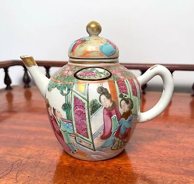 Buy A Superb Antique 19th Century Chinese Famille Rose Porcelain Tea Pot • 9.50£