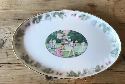 Buy Vintage Royal Doulton Minton Wimbledon Collection On The Lawn Oval Dish 8.5in D • 6.99£