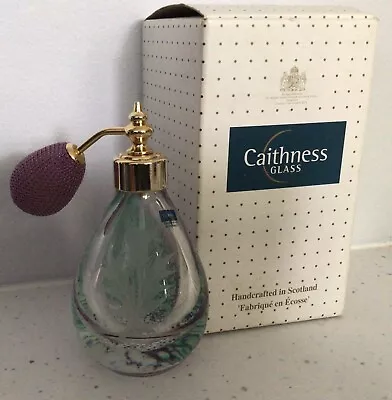 Buy Caithness Glass Perfume Bottle Atomiser Spray Etched Thistle Boxed Mint 5 Inch • 2.99£
