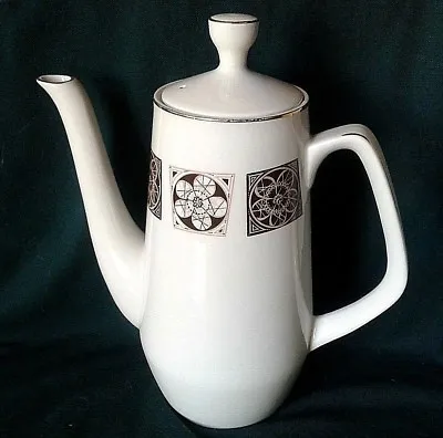 Buy Wood & Sons Woods Ware Alpine White Coffee Pot Ironstone China Coffee Pot Brown • 26£