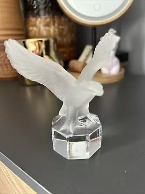 Buy Vintage Goebel Frosted Crystal Glass Eagle Bird Paper Weight Ornament VGC 80s • 12.95£