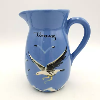 Buy Babbacombe Pottery Milk Jug, Torquay Devon Hand-painted Blue Jug With Seagulls • 9.99£
