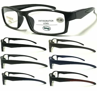 Buy R152 Men's Sports Style Reading Glasses/Plastic Frame/Comfort Designed  ^^^^^ • 12.67£