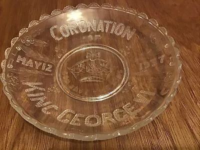 Buy King George The 6th Coronation Glass Collectors Plate May 12th 1937 • 9£