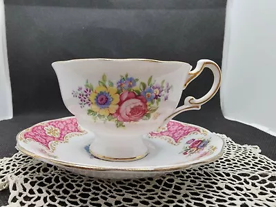 Buy Royal Standard  Orleans Rose  Fine Bone China Tea Cup And Saucer Pink W/gold  • 19.17£