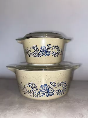 Buy Vintage PYREX Homestead Round Casserole Dishes With Lid 1 Litre And 2.5 Litre • 30£