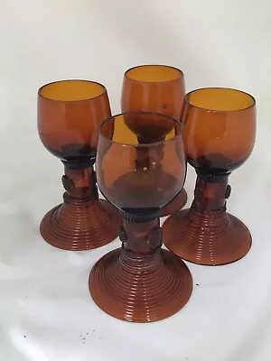 Buy Rare Georgian Amber Glass Roemer English C1800 • 320£