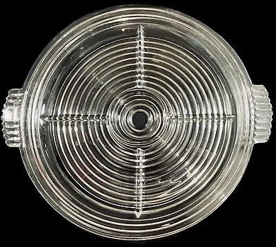 Buy Art Deco Anchor Hocking Manhattan Glass 5 Section Divided Platter W/ Handles • 18.97£