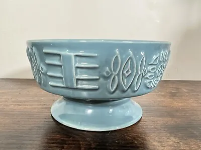 Buy Rare Sylvac 3736 Oslo Range Totem Bowl Pedestal Bowl Teal Turquoise  • 30£