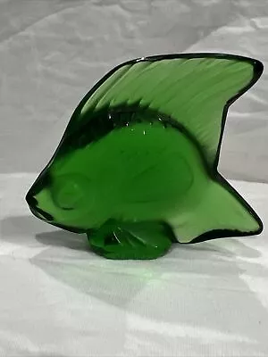 Buy Lalique France Fish Sculpture In 'Emerald Green' No Box • 95.32£