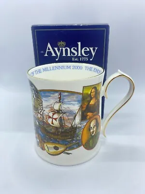 Buy Aynsley Bone China Mug - The Endeavours Of Mankind - Millennium 2000 - BOXED • 15£