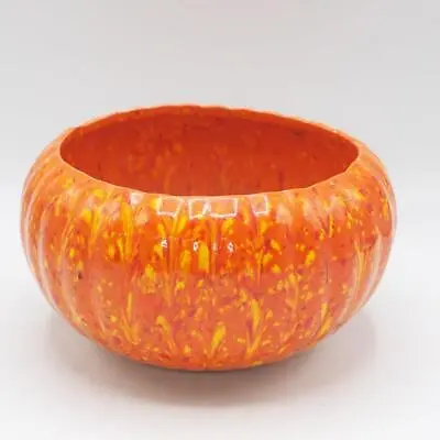 Buy 1970's Design Bowl Pumpkin Pattern Studio Art Pottery • 72.98£