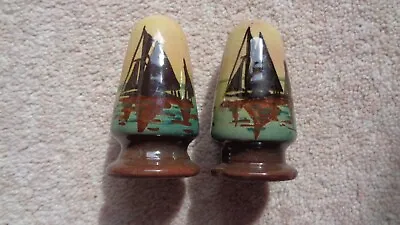 Buy Torquay Pottery Boats Salt And Pepper Pots - Possibly Watcombe. • 14£