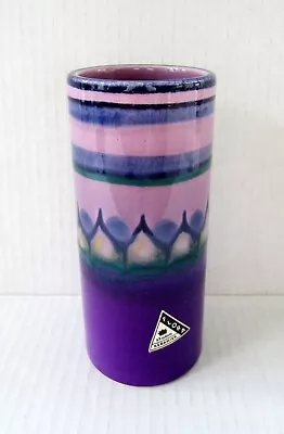 Buy Vintage Studio Keramiek Holland Flora Gouda Lila 6  Cylinder Vase Purple • 28.72£