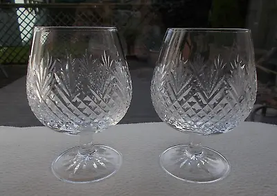 Buy 2 X Edinburgh Crystal TWEED Cut Brandy Glasses ~ Signed • 14.99£