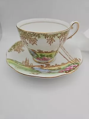 Buy Vintage Art Deco Style Royal Standard  Meadowland  Hand Painted Teacup Saucer • 8£