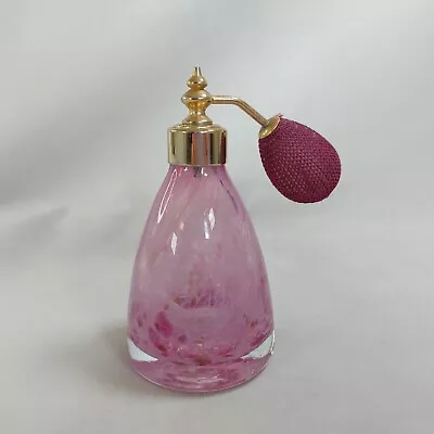 Buy Caithness Perfume Atomiser Pink & Gold Crystal Glass Working Pump 13.5cm Height • 14.95£