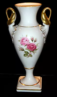 Buy Vintage West Germany KAISER MOOSROSE 11  Porcelain Handled Urn Vase #460/2 • 86.40£