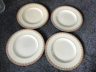 Buy Art Deco Woods Ivory Ware Dinner Plates X4 • 8£