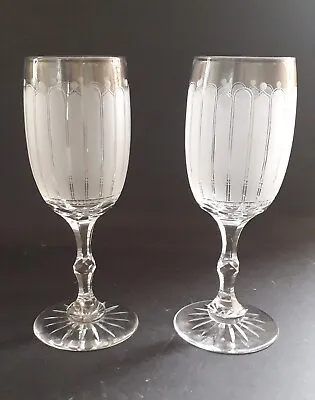 Buy Victorian Richardson Engraved Wine CHAMPAGNE Glasses C1880 • 80£