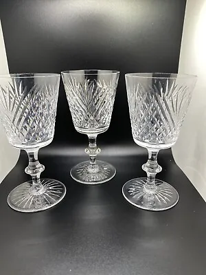 Buy Vintage ~edinburgh Crystal~ Set Of 3 Goblet Wine Glasses Signed Ed139 • 37.90£