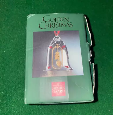 Buy 2001 Holmegaard Annual Christmas Crystal Bell With Box • 12.95£