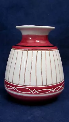 Buy Vintage 4 1/2” Mid Century Modern Pottery Vase Norway 908 B Signed Elle • 33.21£