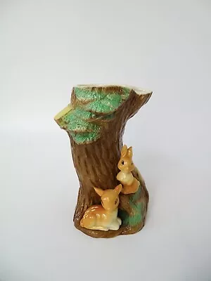 Buy Vintage Royal Hornsea Pottery Fauna Buddies Vase 7.25” Rabbit Deer • 14£