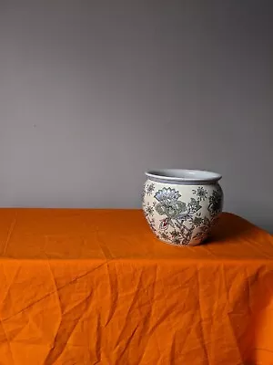 Buy Kewdos Ltd Pottery Planter Oriental Asian Inspired Cherry Blossom Fan Paisley  • 20£