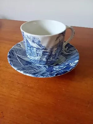 Buy Vintage James Kent Old Foley Cup And Saucer Blue And White • 5.50£