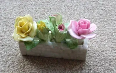 Buy Vintage Royal Doulton Bone China Floral Posy Basket With 5 Flowers Made England • 19.50£