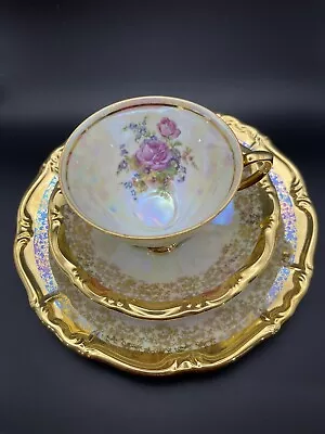 Buy PM & M Bavaria Germany Floral Plate, Tea Cup, & Saucer China Set • 26.89£