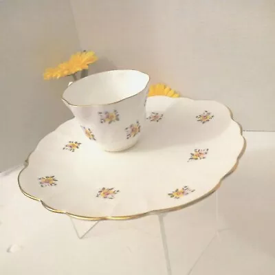 Buy Vintage Rosina SET OF 4 Fine China Tea Cup~Pastry Plate Combo Set Pansies • 23.85£