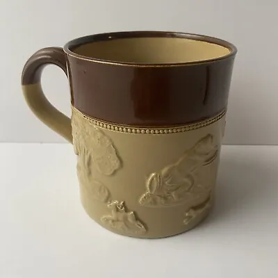 Buy Lovatt’s Langley Ware England Art Pottery Brown Mug With Raised Images • 26.41£