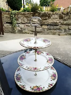 Buy Royal Albert OLD COUNTRY ROSES Three Cake Stand, First Quality. • 29.95£