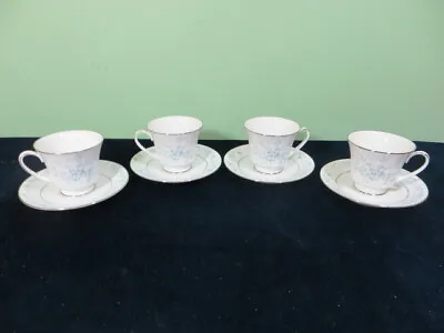 Buy Set Of 4 Noritake Contemporary Fine China 2693 Carolyn Coffee Cup & Saucers 8 Pc • 10.70£