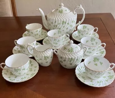 Buy Vintage Aynsley Shamrock ☘️ - Teapot Set • 365.26£