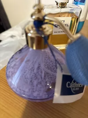 Buy Lovely Caithness Glass Perfume Atomiser Purple Gold Tone • 8£