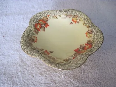 Buy Royal Winton Maple Leaf Pattern Gold On Cream England Compote Dish 333/3 • 33.12£