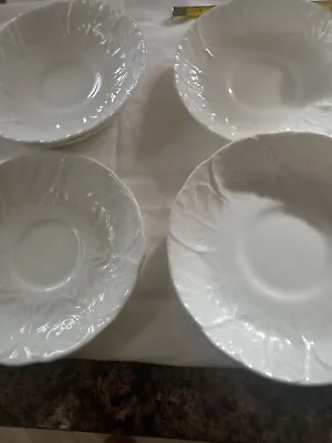Buy Wedgewood White Countryware Saucers X 8 • 5£