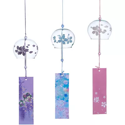 Buy  3 Pcs Wind Chimes Japanese Wind Chime Wind Bell Garden Glass Wind Bells Wedding • 11.43£