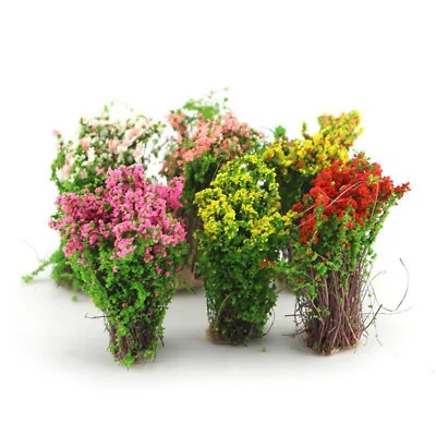 Buy 10PCS Dollhouse Miniature Shrub Flowers Cluster Model Micro Landscape DIY Decor • 3.28£
