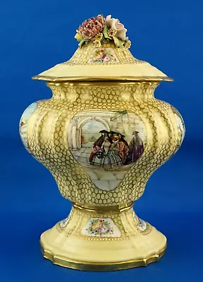 Buy FABRIS Hand-decorated Potiche Porcelain Vase Liberty Venetian Masks Decoration • 2,343£