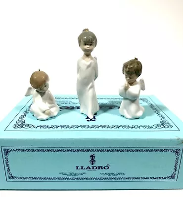 Buy Lladro Mini Angelitos 1604 Set 3 Angels Nativity Christmas Ornaments 1984 • 52.10£