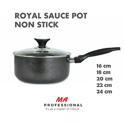 Buy Non Stick Induction Saucepan With Glass Lid, Saucepan Sets Non Stick With Lid • 22.99£