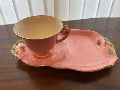 Buy Vintage Royal Winton Grimwades Petunia Tea Cup And Biscuit Plate • 10£
